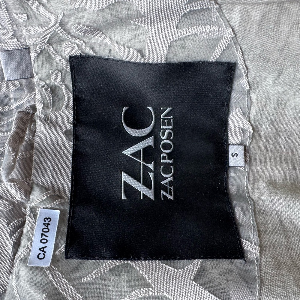 Zac Posen Sheer Floral Jacket in Cream - Picture 6 of 7